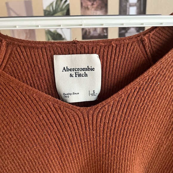 Ambercrombie & Fitch Sweater V-neck Orange/brown - Picture 3 of 3